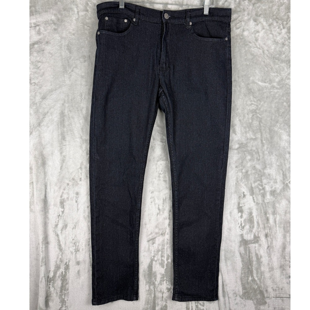 Universal Genius Mens‎ Dark Wash Jeans W34 L32 Straight Leg Denim Pants